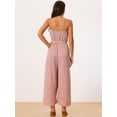 thumbnail image 3 of DARING DIVA Women's Summer Spaghetti Straps Sleeveless V Neck Jumpsuit S Dusty Pink, 3 of 6