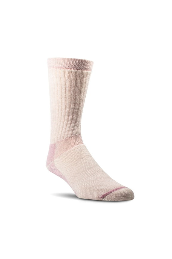 Women's Merino Wool Midweight Hiking Crew Socks (Size Medium, Pink)