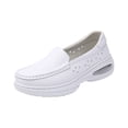 thumbnail image 2 of Havenx Women's Nurse Shoes Air-Cushion Non-Slip Round-Toe Wedge Heel Thick-Soled Arch Support Walking Loafers Slip-On Comfort Casual Healthcare for All-Day Wear Loafers,White 39(US-7.5), 2 of 6