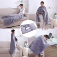 thumbnail image 2 of Electric Blanket Queen Size, USB Heated Blanket Machine Washable, Super Cozy Soft Electric Heated Shawl, 3 Heating Levels Auto Shutoff (Color : Gray, Size : 75 * 120cm), 2 of 7