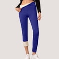 thumbnail image 6 of WULMLEO Fleece Leggings for Women High Waisted Thermal Warm Comfy Pants Hiking Tummy Control Thick Leggings for Winter Royal Blue L, 6 of 6