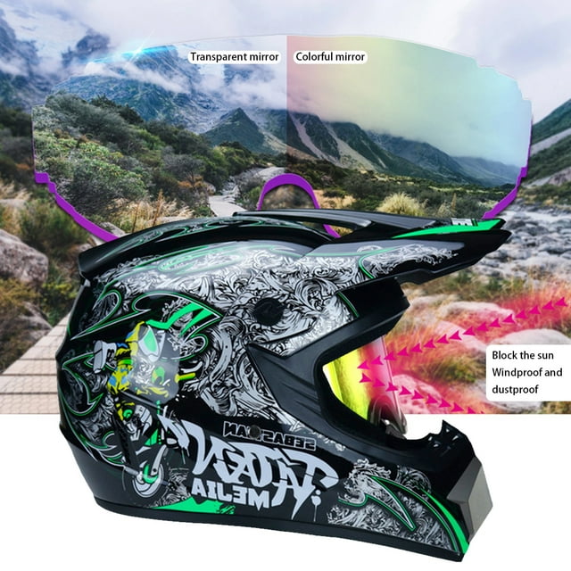 Casco de motocicleta Jadeshay motocross profesional con gafas S M L XL