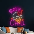thumbnail image 5 of Handmadetneonsign Let's Chill Ice Cream Neon Sign, Ice Cream Neon Art Decor, Ice Cream Neon Wall Decor, 5 of 5