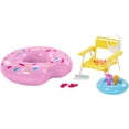 Barbie Accessories, Doll House Furniture and Decor, Pool Day Story Starter Pieces with Donut