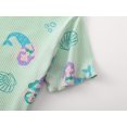 thumbnail image 4 of Beezizac Baby/Toddler Girl Pajamas Summer Cute Mermaid's Dream Sleep Short Sleeves Set Soft Outfit Kid Pjs Size 4T, 4 of 6