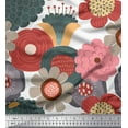 thumbnail image 1 of Soimoi Rayon Crepe Fabric Flower Artistic Print Sewing Fabric Yard 46 Inch Wide, 1 of 3