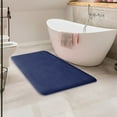thumbnail image 3 of HBBKVI Soft Non-Slip Bathroom Rugs 20" × 47", Luxurious Non-Slip Solid Bath Mats for Bathroom Kitchen Floor, Absorbent Machine Washable Household Rugs Blue, 3 of 6
