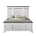 thumbnail image 3 of Roundhill Furniture Clelane Shiplap Wood Panel Bed, Queen, Weathered White and Gray, 3 of 6