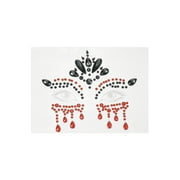 Way to Celebrate Halloween Black and Red Gemstone Temporary Face Gems, Stick-on, 1 Sheet