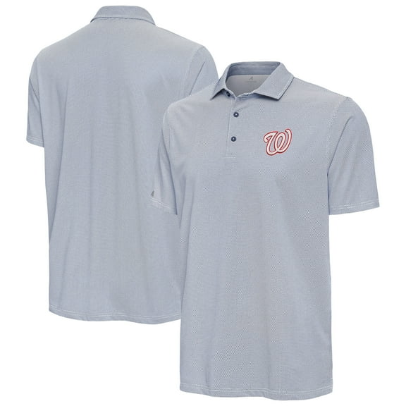 Men's Antigua Navy/White Washington Nationals Pave Polo