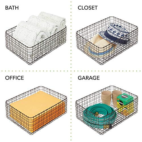 6-pack different color storage baskets,garage bathroom office closet kitchen 