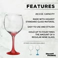 thumbnail image 2 of Premiere Wedding Wine Glasses 20.5 oz. Set of 12, Bulk Pack - Restaurant Glassware, Perfect for Red Wine or White Wine - Red, 2 of 5
