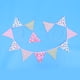 thumbnail image 3 of KAKOWELY Banderines 3M con lunares y flores de algodón, guirnalda de 12 banderines triangulares para decoración de bodas, cumpleaños, baby showers y graduaciones., 3 of 4