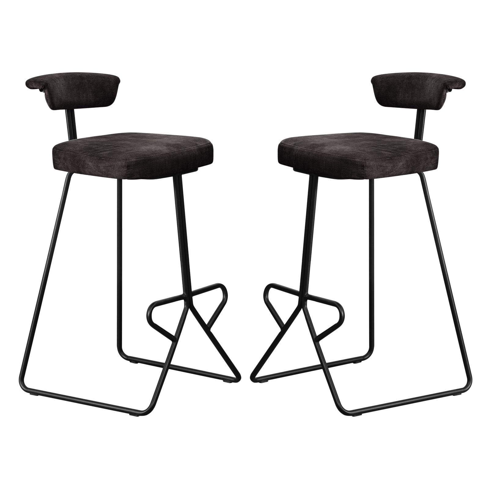 29inch Bar Stools Set of 2 Armless Heavy Duty Upholstered Bar Chair