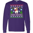 thumbnail image 3 of Inktastic Merry Christmas Sloth and Llama Ugly Sweater Style Long Sleeve T-Shirt, 3 of 5