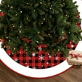 thumbnail image 5 of Eolstice Printed Christmas Tree Skirt, Personalized Snowflake Reindeer Design, Festive Tree Base Cover, Holiday Decor Accent, 5 of 6