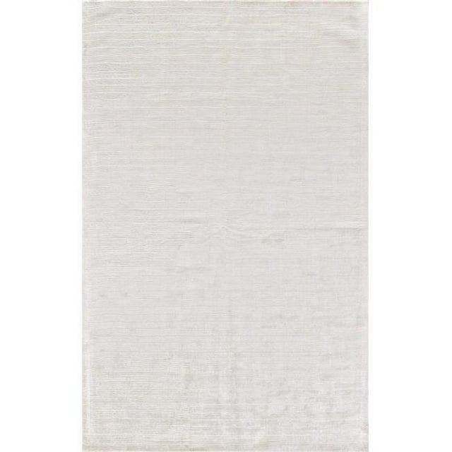 Radiance Collection Tapis Contemporain Uni 100 pour Cent Viscose Tissé à la Main, Blanc - 5 Pi. 6 Po. x 8 Pi. 6 Po.