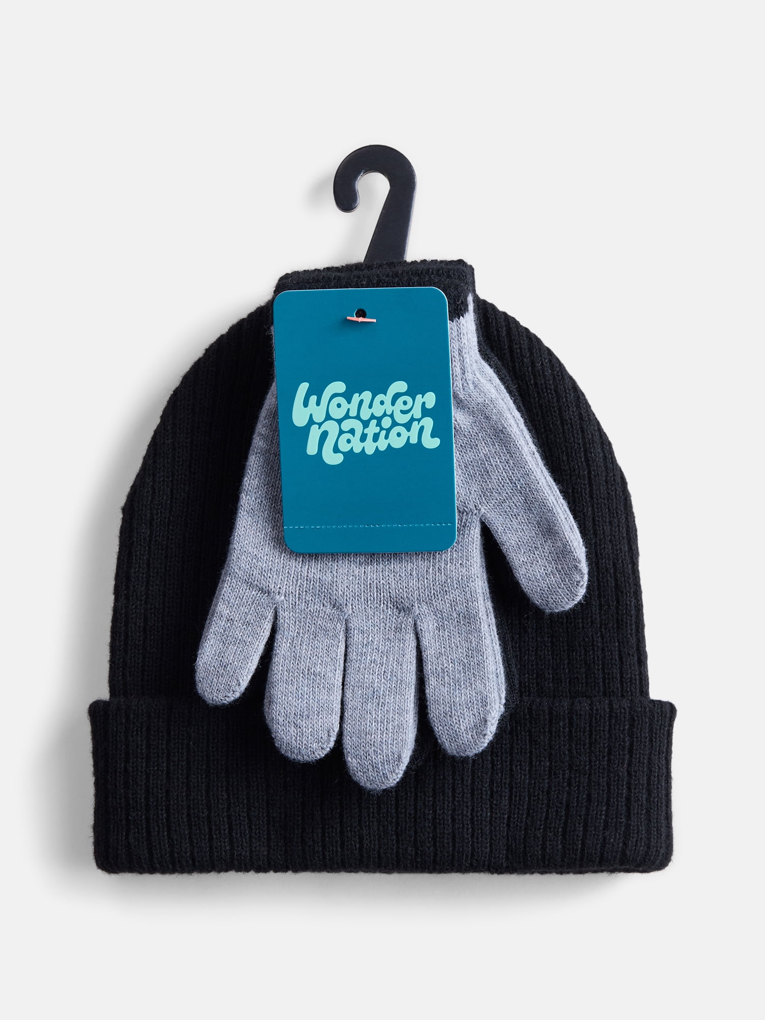 Wonder Nation Kids' Beanie Hat and Gloves Set, 5- Piece
