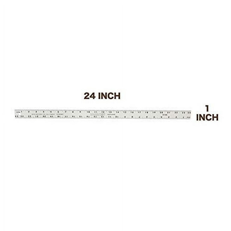 10188 24-Inch Aluminum Ruler, Lightweight 2 Foot Ruler For Construction,  Architecture, Drawing, And Engineering, Accurate And Straight Edge  Measuring,Multi,One Size 