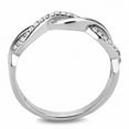 thumbnail image 3 of Wavy Silver Womens Ring 316L Stainless Steel Zircoin Anillo Color Plata Para Mujer Acero Inoxidable, 3 of 5
