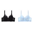 thumbnail image 1 of (2-Pack) Rinsvye Womens Lace Bra With Padded Cups Enhancement Push Up Bra For Natural Lift And Comfort Everyday Wear, 1 of 5