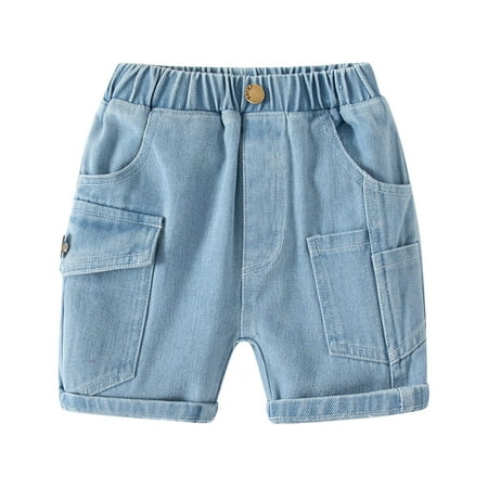 

Baby Girls Shorts Solid Color Spring Summer Jeans Clothes Breathable Comfy Fitness Short Slacks