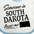thumbnail image 4 of Inktastic Someone in South Dakota Loves Me Boys or Girls Baby Bib, 4 of 4