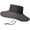 Gray, variant on CoCopeaunts Wide Brim Bucket Hat for Men Sports Hiking Fishing Polyester Twill Chin Cord Breathable Holes Foldable Fisherman Hats