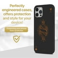 thumbnail image 2 of Case Yard Wooden Case for iPhone-12/12-Pro Soft TPU Silicone cover Slim Fit Shockproof Wood Protective Phone Cover for Girls Boys Men and Women Supports Wireless Charging King of Hearts Design, 2 of 7