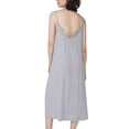 thumbnail image 2 of Defitshape Women's Plus Size Bamboo Nightgown Cami Cotton Sleepwear Sleeveless Loungewear Soft Summer Night Pajama Sleep Dress Knee Length Nightwear Grey 4X, 2 of 5