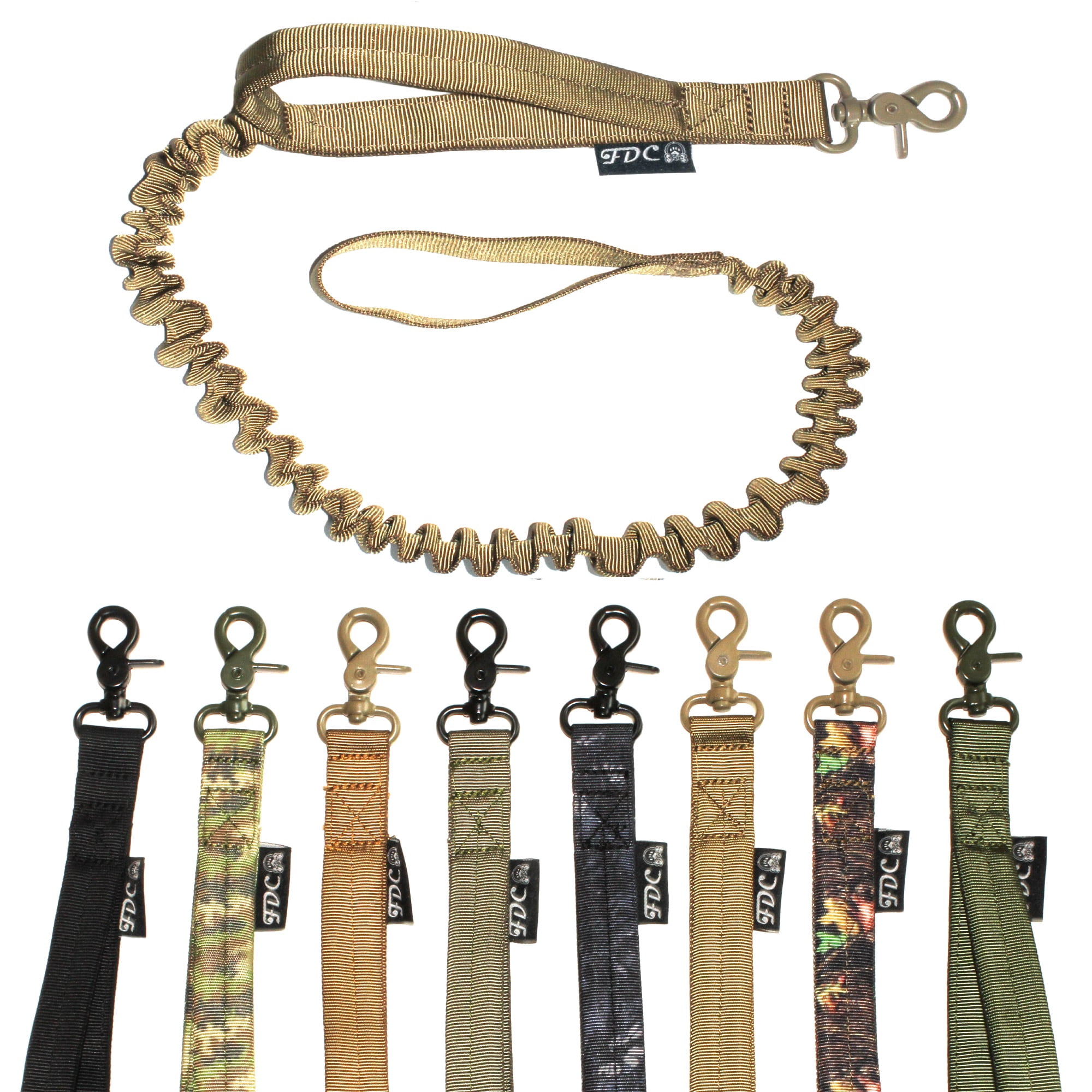 SET of Tactical COLLAR and LEASH Dog Military Army HOOK & LOOP Heavy Duty Traning with HANDLE Width 1.5in Plastic Buckle sz XXL: Neck 18" - 20"