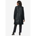 thumbnail image 2 of Jessica London Women's Plus Size Leather Swing Coat, 2 of 6