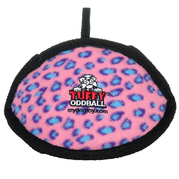 Tuffy Ultimate Odd Ball Pink Leopard Durable Plush Dog Toy
