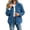 Navy, variant on IUYRTFE Women's Corduroy Quilted Coat with Pockets Button Down Stand Collar Winter Warm Outerwear