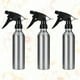 thumbnail image 2 of BRIGHTFUFU 3 uds 250ml botella pulverizadora vacía multiusos de aleación de aluminio flores plantas rociador de agua botella recargable herramientas para hornear para (plata), 2 of 7