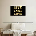 thumbnail image 2 of Elephant Stock Live Laugh Love Typography Iii Wall Art - Horizontal Canvas Wall Art - Living Room Wall Decor - Inspirational And Typography Canvas - Black And Yellow Decor - 30" x 20", 2 of 8