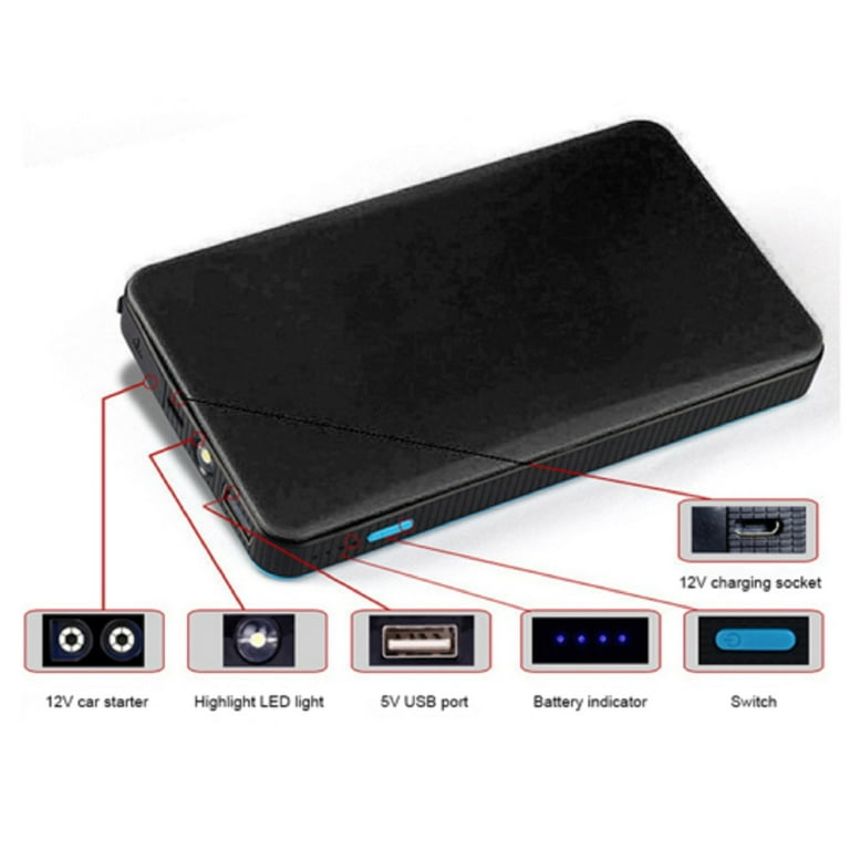 Portable Mini voiture Jump Starter-20000mAh Power Bank Booster USB  Chargeur