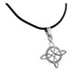 thumbnail image 3 of JOYARIS Collar De Caucho Ajustable Nudo De Bruja Zirconias Plata 925 DM-0000623, 3 of 4