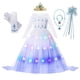thumbnail image 4 of Disney-vestido de princesa Elsa y Anna para niños, disfraz de Frozen Rapunzel, para fiesta de cumpleaños, de 2 a 10 años, 2024, 4 of 5