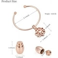 thumbnail image 4 of Cremation Urn Bracelet Jewelry for Human Pet Ashes Lotus Flower Urns Cuff Bangle Bracelets Keepsake Memorial Ash Holder for Women Girls, 4 of 6