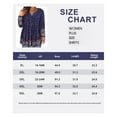 thumbnail image 7 of TIYOMI Women's Plus Size Tops Swing Flowy Long Sleeve Tunics 3X Pleated Navy Blue Floral Blouse Henley Shirts Flower Babydoll Pullover Loose Fit Tee Autumn Tunic 3XL 22W 24W, 7 of 7