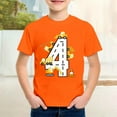 thumbnail image 2 of Baby Boy Tops Dinosaur Car Truck Shirt Funny Cartoon Car Truck Excavator Shirt Graduation Gifts for Him Tops Clothes for Boy 12-13 Years Orange, 2 of 4