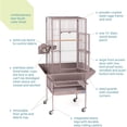 thumbnail image 3 of HomeStock Mid-Century Marvel Bird Cage with Retro-Inspired Design, Durable Construction, Spacious Interior, and Elegant Finish for Stylish-Color:Blush, 3 of 6