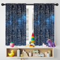 thumbnail image 5 of Blackout Kids Curtains,Math Equations Geometry Symbols Blue Pattern Childrens Insulated Curtains Set Of 2,Bedroom Essentials,Toddler Room Decor 42"x54", 5 of 5