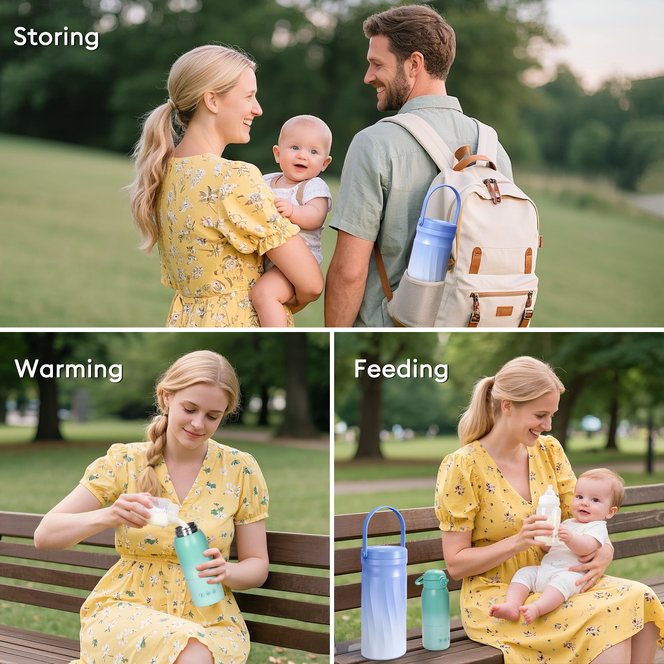Minikid 20oz Portable Breast Milk Cooler,24H+ Extended Outdoor Cooling,Travel Breastmilk Chiller with 2 Milk Bottles,Purple