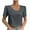 Dark Gray-04, variant on Women's Elegant Asymmetrical Neck Puff Sleeve Blouse Short Sleeve Blouse Tops