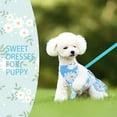thumbnail image 2 of Dog Dress Bowknot Harness Leash Set for Small Girl Dogs Floral Dog Cat Clothes Cute Puppy Outfits Pet Clothes Spring Summer Breathable Dresses, 2 of 6