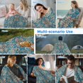 thumbnail image 5 of Teal Yellow Cooling Blanket,Lightweight Breathable Summer Throw Blanket with Double Sided Cold Effect,Modern Luxurious Geometric Abstract Art Picnic Blankets Bed Sheet for Hot Sleepers 60"x80", 5 of 8