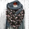 thumbnail image 4 of Bufandas con botones para mujer, Foulard para mujer, forro polar cálido con estampado navideño, bufanda con hebilla triangular, guantes para el cuello, bufandas suaves, chales, 4 of 4