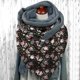 thumbnail image 5 of Bufandas con botones para mujer, Foulard para mujer, forro polar cálido con estampado navideño, bufanda con hebilla triangular, guantes para el cuello, bufandas suaves, chales, 5 of 5